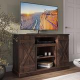 BELLEZE Veropeso 47" Wood TV Stand Console For TV's Up to 50" Espresso