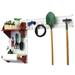 Wall Control Pegboard Garden Tool Board Organizer with White Pegboard and Red Accessories