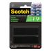 3M Scotch Multi-Purpose Fastener Strips 3/4 x 3 Black 4/Pkg.