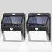 Solar Lights Outdoor 25 LED Wireless Motion Sensor Lights IP65 Waterproof Wall Light Easy-to-Install Security Lights Xmas Decor for Outdoor Garden Patio Yard Deck Garage Driveway Fence 2 Pack