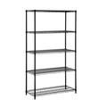 Honey-Can-Do 5-Tier Heavy-Duty Adjustable Shelving Unit With 350-lb Shelf Capacity Black Shelves & Shelf Units Black Steel