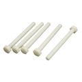 Uxcell M10 x 100mm Full Thread 1.5mm Pitch Nylon Metric Hex Head Cap Screw Bolt (5-pack)