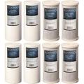 8 Pack Filters-4 Carbon Block & 4 Sediment Replacement Water Filters 5-Micron 4.5 x 10 Whole House for Rust Iron Sand Dirt Chlorine and Odors