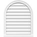 30 W x 40 H Round Top Surface Mount PVC Gable Vent: Functional w/ 2 W x 2 P Brickmould Sill Frame