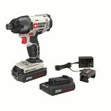 PORTER CABLE 20-Volt Max Lithium-Ion Cordless Compact Impact Driver With 2 Batteries PCC641LB