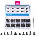 MEIYYJ 500pcs M2 M2.5 M3 Laptop Notebook Computer Replacement Screws Kit PC Flat Head Phillips Screw Assortments Countersunk SSD Electronic Repair Accessories for DELL Samsung IBM HP Toshiba Black