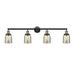 Innovations Lighting Bell 4 Light 42 Bath Vanity Light Silver Plated Mercury/Black Antique Brass