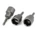 Unique Bargains 1/4 Shank 19mm 3/4 Hexagon Nut Socket Driver Bit Adapter 3pcs