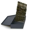 XtremepowerUS 29Pcs 1/16 - 1/2 Titanium Drill Bit Set M35 Cobalt Steel High Speed Steel HSS