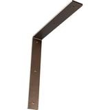 Ekena Millwork 2 W x 14 D x 14 H Hamilton Steel Bracket Hammered Dark Bronze