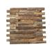 Ekena Millwork 11 7/8 W x 11 7/8 H x 1/2 P Interlocking Boat Wood Mosaic Wall Tile Natural Finish