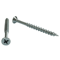 Cabentry Brand | Wood Screws | Flat Head | Phillips Drive | #8 | 1 1/4 Inch | Deep Thread | Type 17 Point | Zinc Finish | 100 Pack