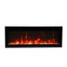 Remii 55 Extra Slim Modern Metal Indoor or Outdoor Electric Fireplace in Black