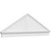 Ekena Millwork 80 W x 26-7/8 H x 2-3/4 P (Pitch 6/12) Peaked Cap Sunburst Architectural Grade PVC Combination Pediment