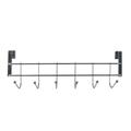 TreasureGurus Metal Over Cabinet Door 6 Prong Hook Kitchen Storage Bathroom Towel Hanger Clothing Hat Holder Coat Rack