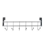 TreasureGurus Metal Over Cabinet Door 6 Prong Hook Kitchen Storage Bathroom Towel Hanger Clothing Hat Holder Coat Rack