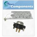 3387747 Dryer Heating Element & 3387134 Cycling Thermostat Replacement for Kenmore Dryers - Compatible with WP3387747 & WP3387134 Heater Element & Fixed Thermostat Kit