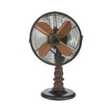 DecoBREEZE DBF6126 Oscillating 3 Speed Air Circulating Table Fan Kipling Brown