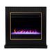 SEI Furniture Crittenly Wood Color Changing Electric Fireplace in Black