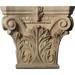 Ekena Millwork 11 1/2 W x 6 3/4 BW x 3 3/4 D x 9 5/8 H Large Floral Roman Corinthian Capital (Fits Pilasters up to 6 1/4 W x 2 D) Cherry