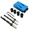 DIY Woodworking Pocket Hole Jig Drill Set Carving Tools Screw Adapter Carpenter