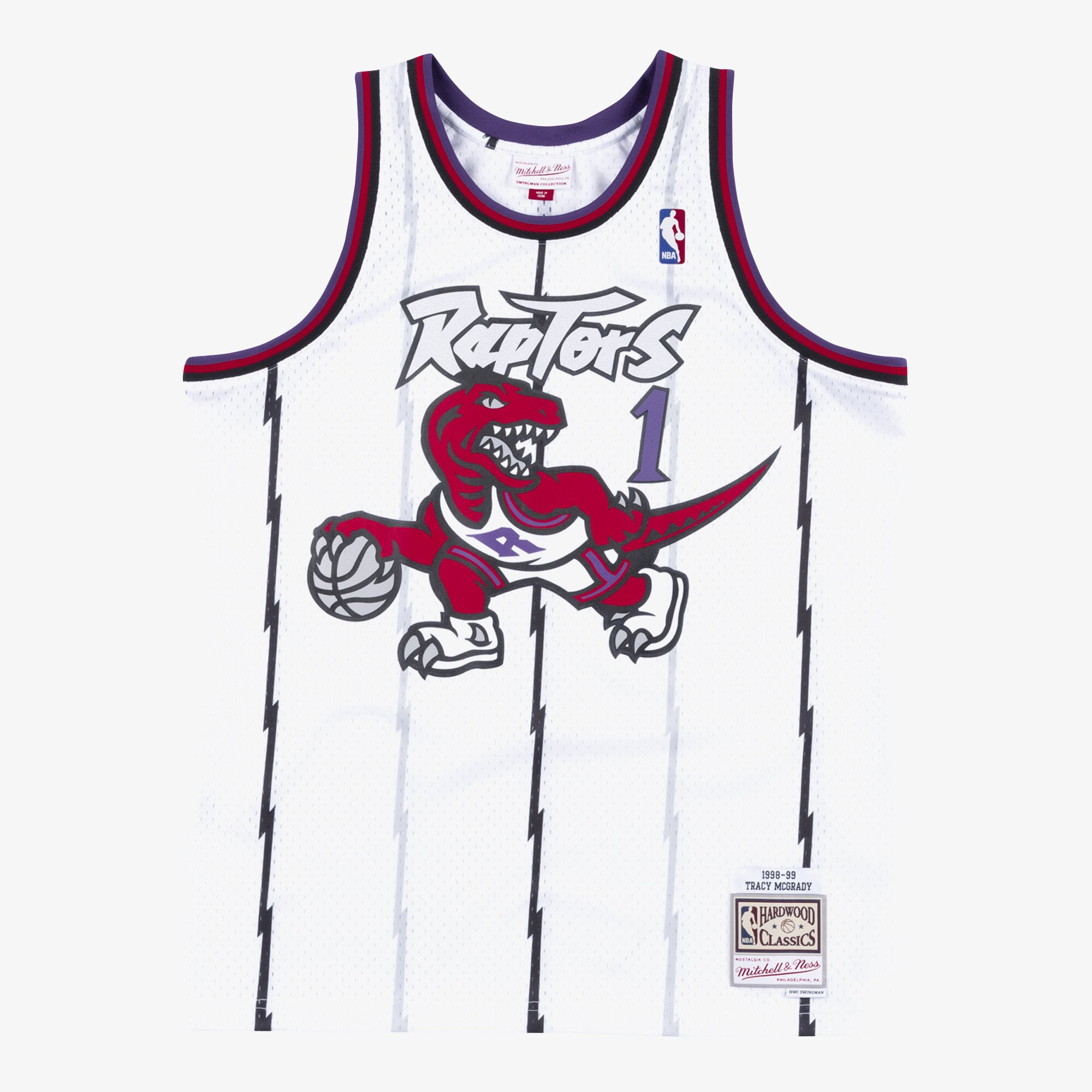 Maillot Swingman Toronto Raptors 1998-99 Mitchell & Ness – Blanc – Tracy McGrady - Homme Taille: L