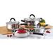 Gourmet Edge 7 Piece Stainless Steel Cookware Set Non Stick/Stainless Steel in Gray | Wayfair 20-1007