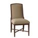 Fairfield Chair Clayton Upholstered Side Chair Upholstered in Yellow/Brown | 38 H x 20 W x 27 D in | Wayfair 8821-05_3162 08_Tobacco