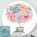 East Urban Home Flower Tree In A Pot w/ A Bow - Farmhouse Metal Circle Wall Art Metal | 29" H x 29" W x 1" D | Wayfair