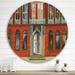 East Urban Home Facade Of Shop In Paris II - French Country Metal Circle Wall Art Metal in Red | 36" H x 36" W x 1" D | Wayfair