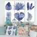 East Urban Home Tropical Blue Leaves IV - Wrapped Canvas Painting Canvas | 28 H x 36 W x 1 D in | Wayfair 703B2A20EAA74F3D9276617B45B1F4A3