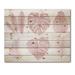 East Urban Home Tropical Pink Watercolour Leaves I - Shabby Elegance Print On Natural Pine Wood in Brown | 15 H x 30 W x 0.78 D in | Wayfair