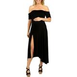 Star Sweep Off Shoulder Maternity Dress