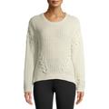 No Boundaries Juniors Chenile Scoop Neck Sweater