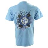 Southern Charm Collection Sea Shells on a Sky Blue T Shirt