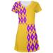 Mardi Gras Party Purple and Gold Juniors V-Neck Beach Cover-Up Dress