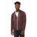 Bella+Canvas 3739 Unisex Sponge Fleece Full-Zip Hoodie-Heather Maroon-XL