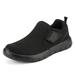 DREAM PAIRS Boys Athletic Sports Sneakers Slip on Tennis Running Shoes All Black Size 1 Little Kid Luca