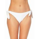 No Boundaries Juniorsâ€™ Terry Bunny Side Tie Bottom Swimsuit