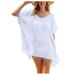 Puloru Women Beach Wear Cover Up,Casual Beach Dress,Chiffon Short Dress