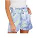 Plus Size High Waist Shorts for Women Casual Loose Shorts Mini Pants Beach Summer Short Hot Pants Ladies Tie Dry Short Trousers With Pockets