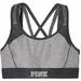 Victoria's Secret Pink Size Small Logo Strappy Ultimate Sport Bra Color Gray NWT