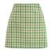 Multitrust Multitrust WomenÂ´s Tweed Mini Skirt Casual Mid Waist A-Line Short Skirt