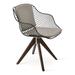 sohoConcept Zebra Pyramid Swivel Arm Chair Faux Leather/Upholstered in White/Black/Brown | 31.5 H x 24 W x 23 D in | Wayfair ZEBB-PYR-WAL-004