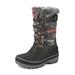 DREAM PAIRS Ankle Snow Boots Boys Girls Winter Warm Lace Up Waterproof Boots Shoes KRIVER-1 GREY/MULTI Size 4