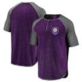 Orlando City SC Fanatics Branded Iconic Keeping Count Raglan T-Shirt - Purple/Gray