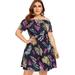 Baggy Kaftan Floral Off Shoulder Beach Dress For Women Summer Vintage Short Sleeve Holiday Party Evening Cocktail Long Sundress Beachwear Plus Size XL-5XL