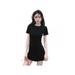 Topumt Women Bodycon Stripe Print Sexy Short Sleeve O-Neck Slim Shirt Dress