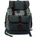 Canvas Laptop Bookbag Vintage Cotton Canvas Daypack Casual Canvas Laptop Backpack Pattern Printed College Student Canvas School Backpack Fit 15 inch Laptop MacBook Chrome Book Ipad Travel Bag Grey