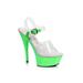 Ellie Shoes E-609-Roxy 6 Neon Stiletto Sandal Blacklight sensitive 6 / Green